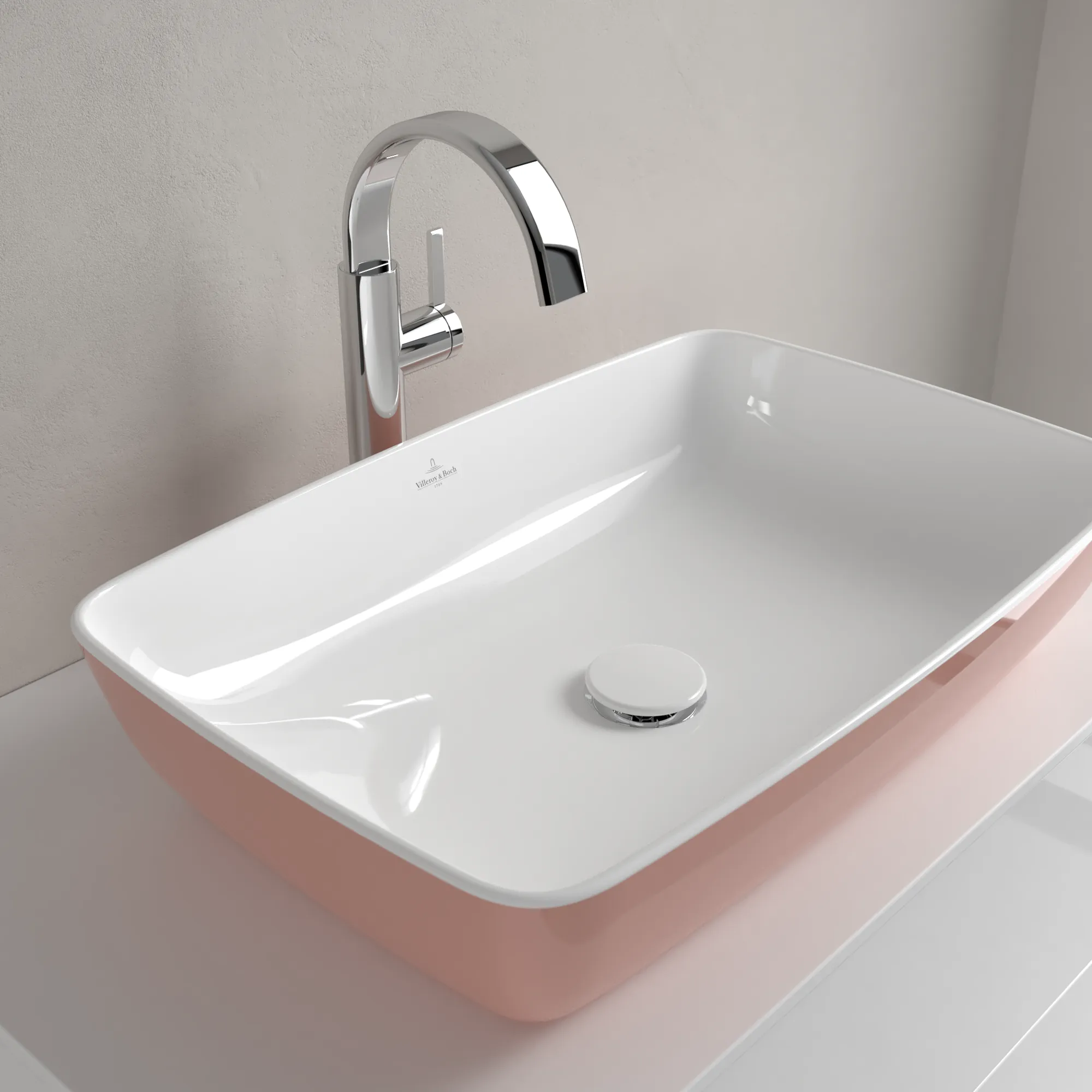 Villeroy & Boch Aufsatzwaschtisch aus TitanCeram „Artis“ 580 × 385 × 130 mm in Powder
