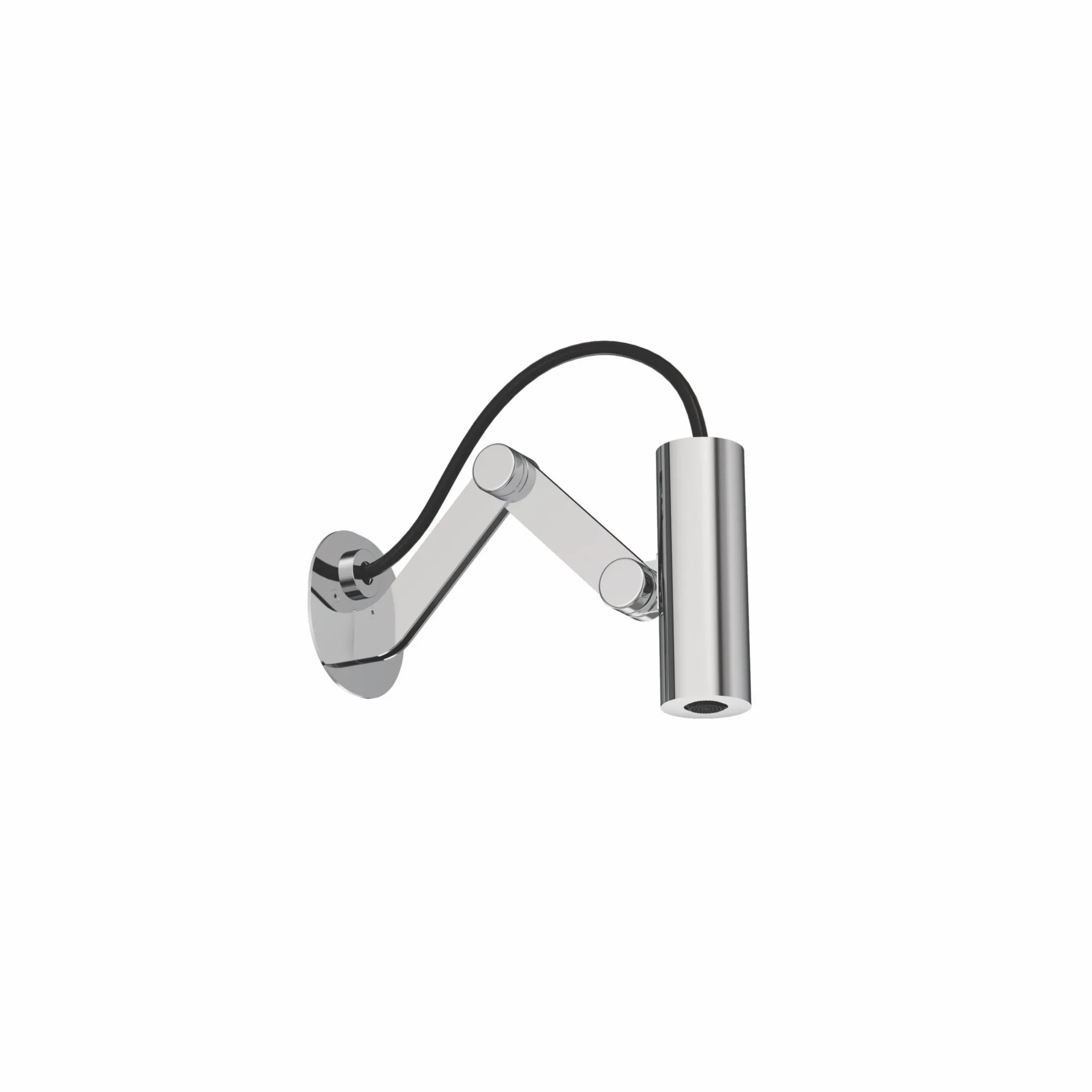 Kludi-ASANA Tubeflex Mini-Kopfbrause Chrom, verstellbarer Brausearm, DN 15, Wandmontage, max. Ausladung 270 mm