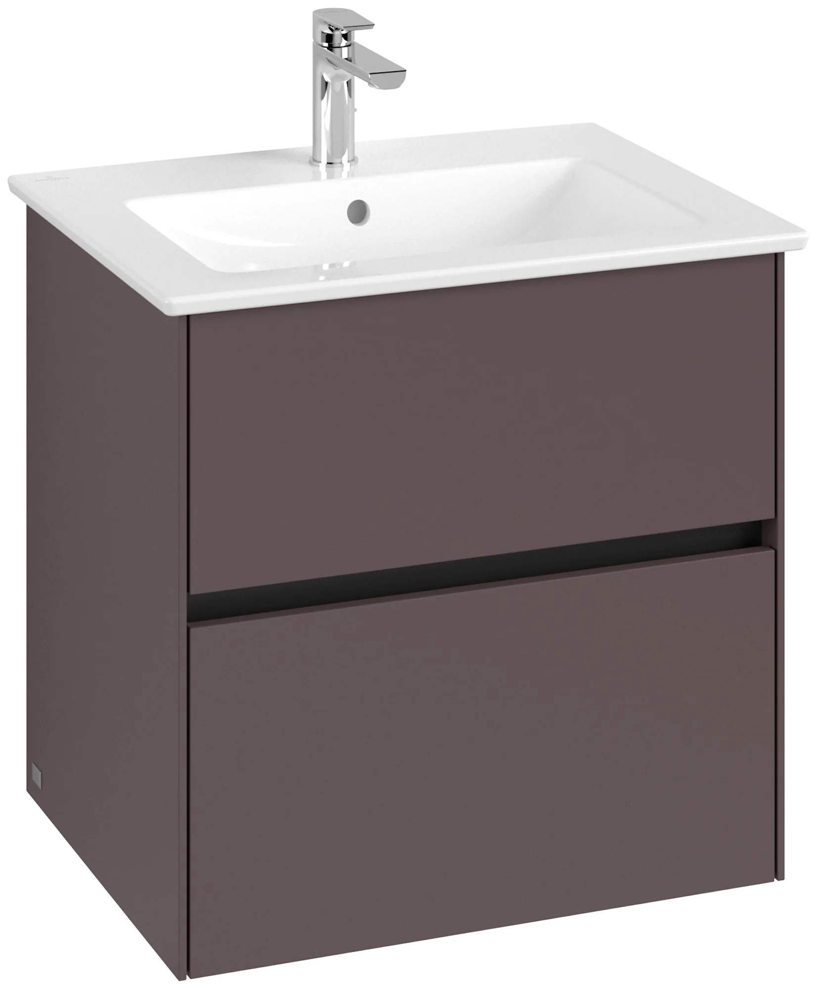 Villeroy & Boch Waschbeckenunterschrank Collaro C143B0, Eckig Dark Berry, 611x610x480mm, mit Beleuchtung und SoftClosing Villeroy & Boch Waschbeckenunterschrank Collaro C143B0, Eckig Dark Berry, 611x610x480mm, mit Beleuchtung und SoftClosing