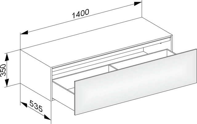 KEUCO Sideboard mit Auszug „Edition 11“ Weiß (Strukturlack), Weiß (Strukturlack), mit Beleuchtung 140 × 35 × 53,5 cm KEUCO Sideboard mit Auszug „Edition 11“ Weiß (Strukturlack), Weiß (Strukturlack), mit Beleuchtung 140 × 35 × 53,5 cm