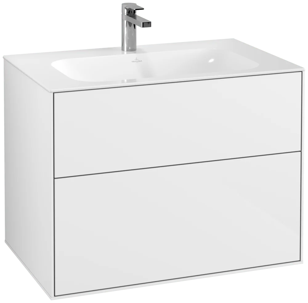 Villeroy & Boch Finion Waschbeckenunterschrank F01, 796 x 591 x 498 mm, Glossy White Lacquer