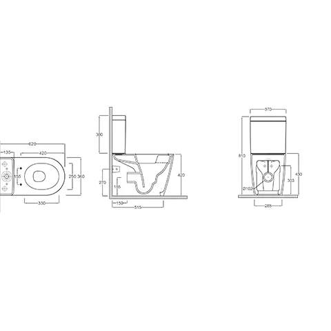 Kludi-RESA R Spiralflush-Stand-WC 60 cm, Universalförmiger Abfl., Weiß glänzend Kludi-RESA R Spiralflush-Stand-WC 60 cm, Universalförmiger Abfl., Weiß glänzend