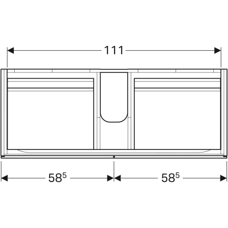 Geberit Waschtischunterschrank „Xeno2“ sculturagrau / Melamin Holzstruktur