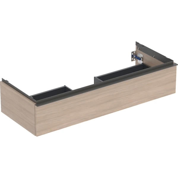 Geberit iCon Unterschrank für Waschtisch, 1 Schublade, Eiche/Melamin Holzstruktur mit lava Griff, 118,4 x 24,7 x 47,6 cm Geberit iCon Unterschrank für Waschtisch, 1 Schublade, Eiche/Melamin Holzstruktur mit lava Griff, 118,4 x 24,7 x 47,6 cm
