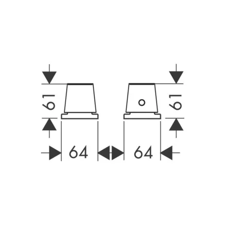 2-Loch Thermostat Axor Starck Organic F-Set chrom Wannenrandmontage