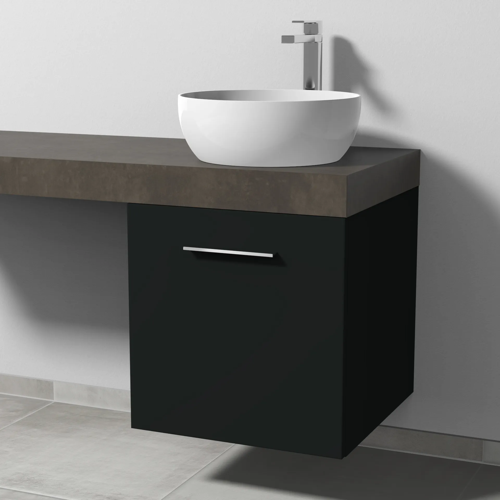 Sanipa Waschtischunterschrank „2morrow“ 500 × 510 × 520 mm in Vulkan (matt)