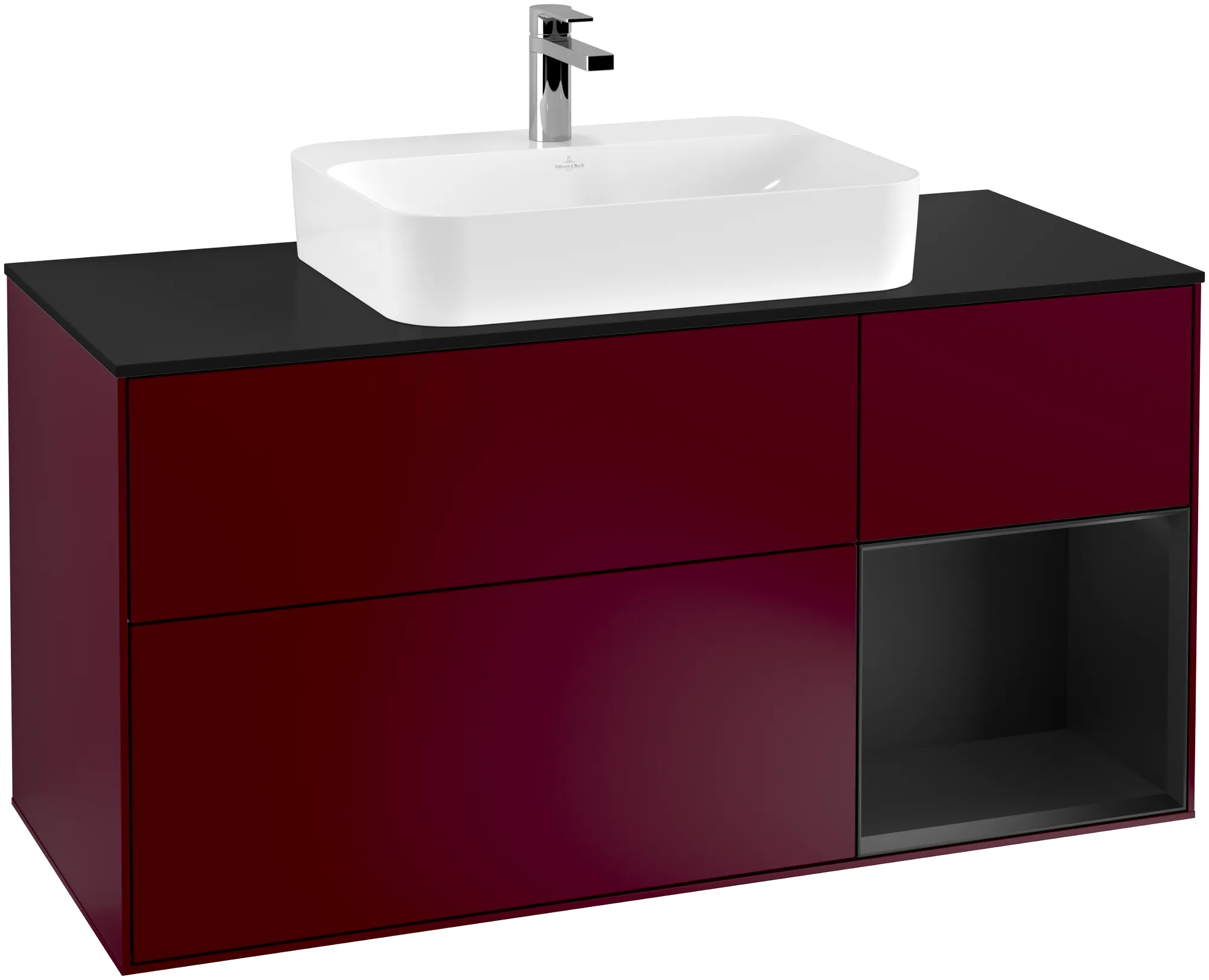 Villeroy & Boch Waschtischunterschrank „Finion“ für Schrankwaschtisch 1200 × 603 × 501 mm Peony Matt Lacquer, für Becken mittig