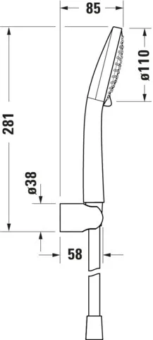 Duravit Brausehalterset Minus Flow, Softrain/Rain/IntenseRain, Chrom Hochglanz Duravit Brausehalterset Minus Flow, Softrain/Rain/IntenseRain, Chrom Hochglanz
