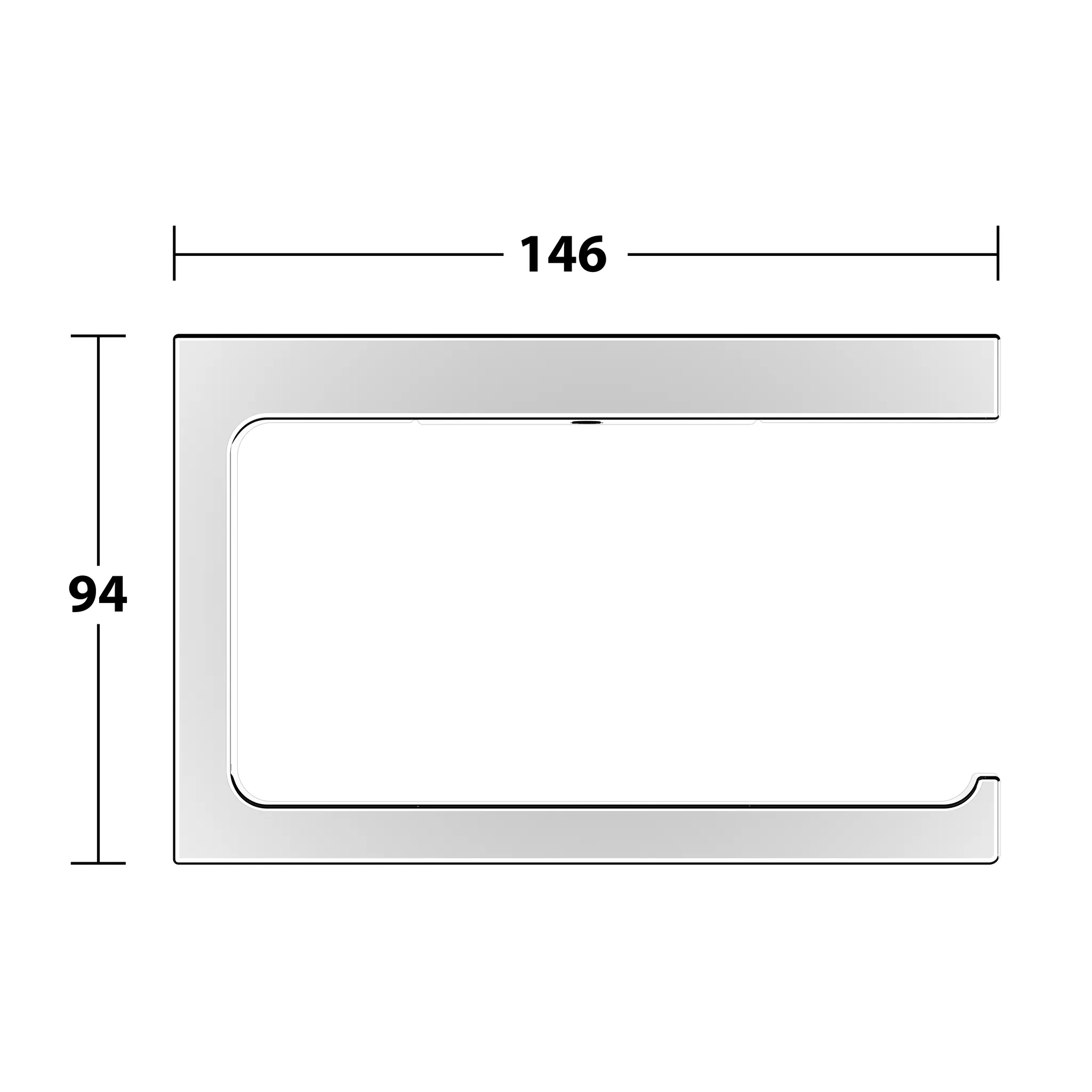 Edition 11 11162010000 Toilettenpapierhalter offene Form verchromt Edition 11 11162010000 Toilettenpapierhalter offene Form verchromt