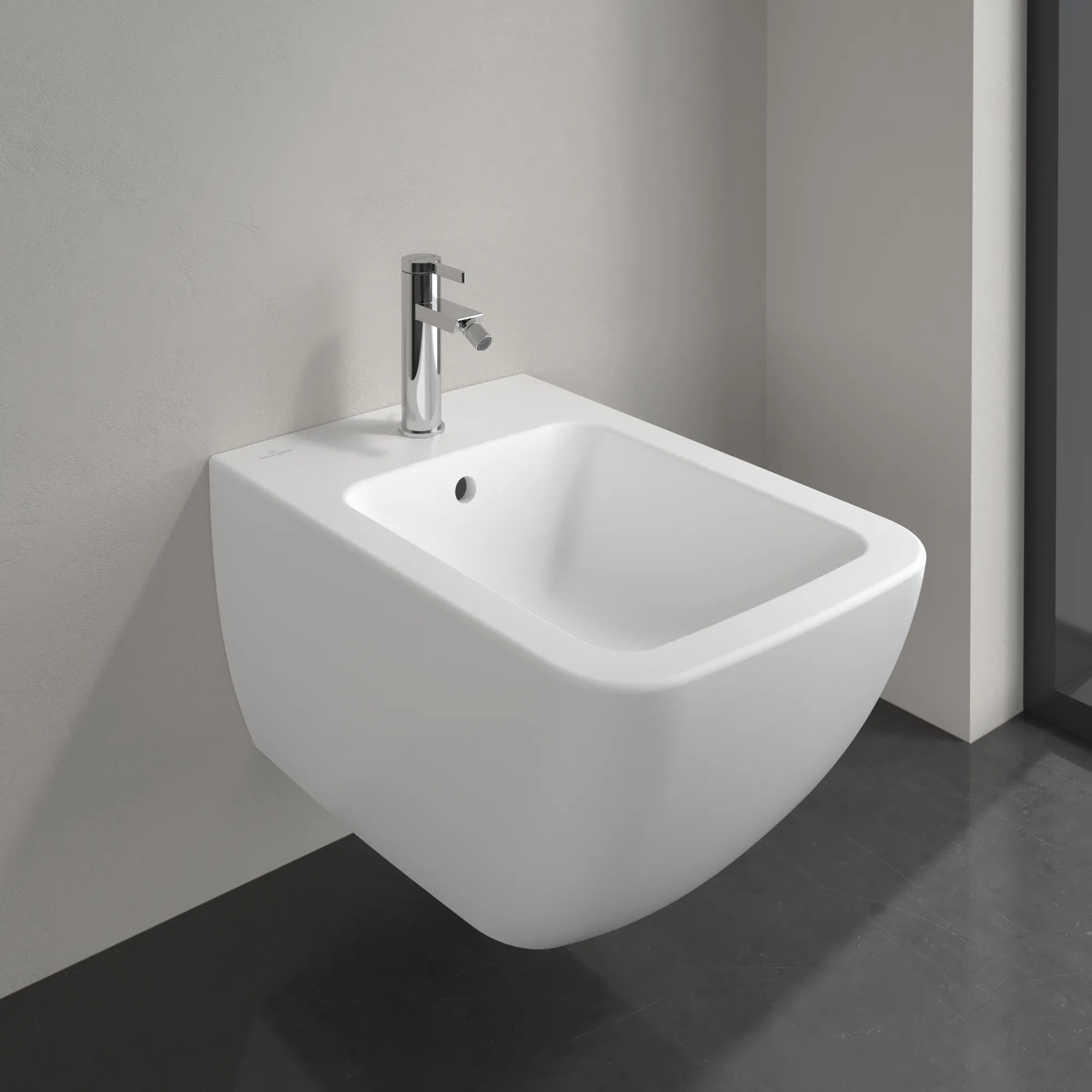 Villeroy & Boch Venticello Bidet wandhängend Stone White CeramicPlus Villeroy & Boch Venticello Bidet wandhängend Stone White CeramicPlus