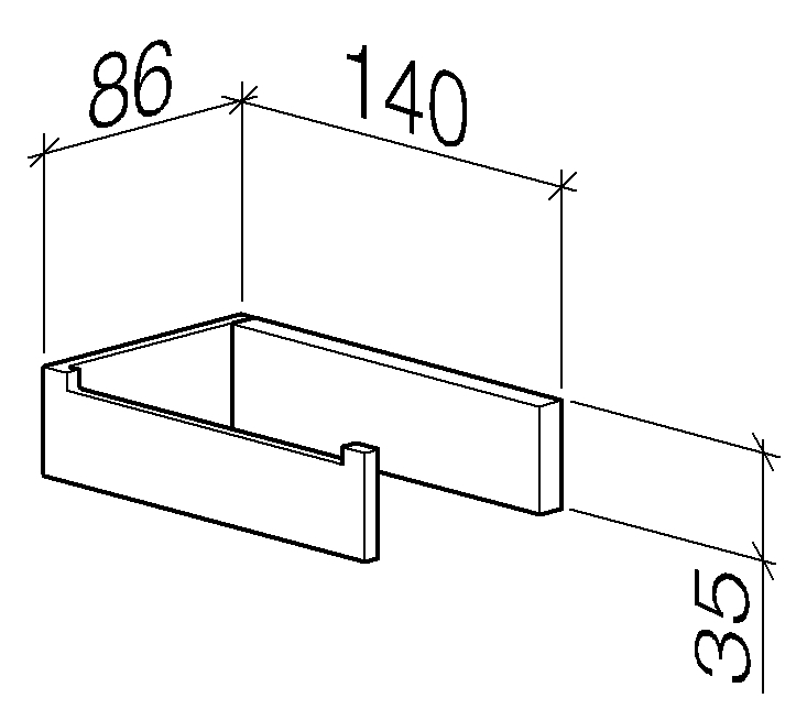 MEM Papierrollenhalter ohne Deckel 8,5 cm