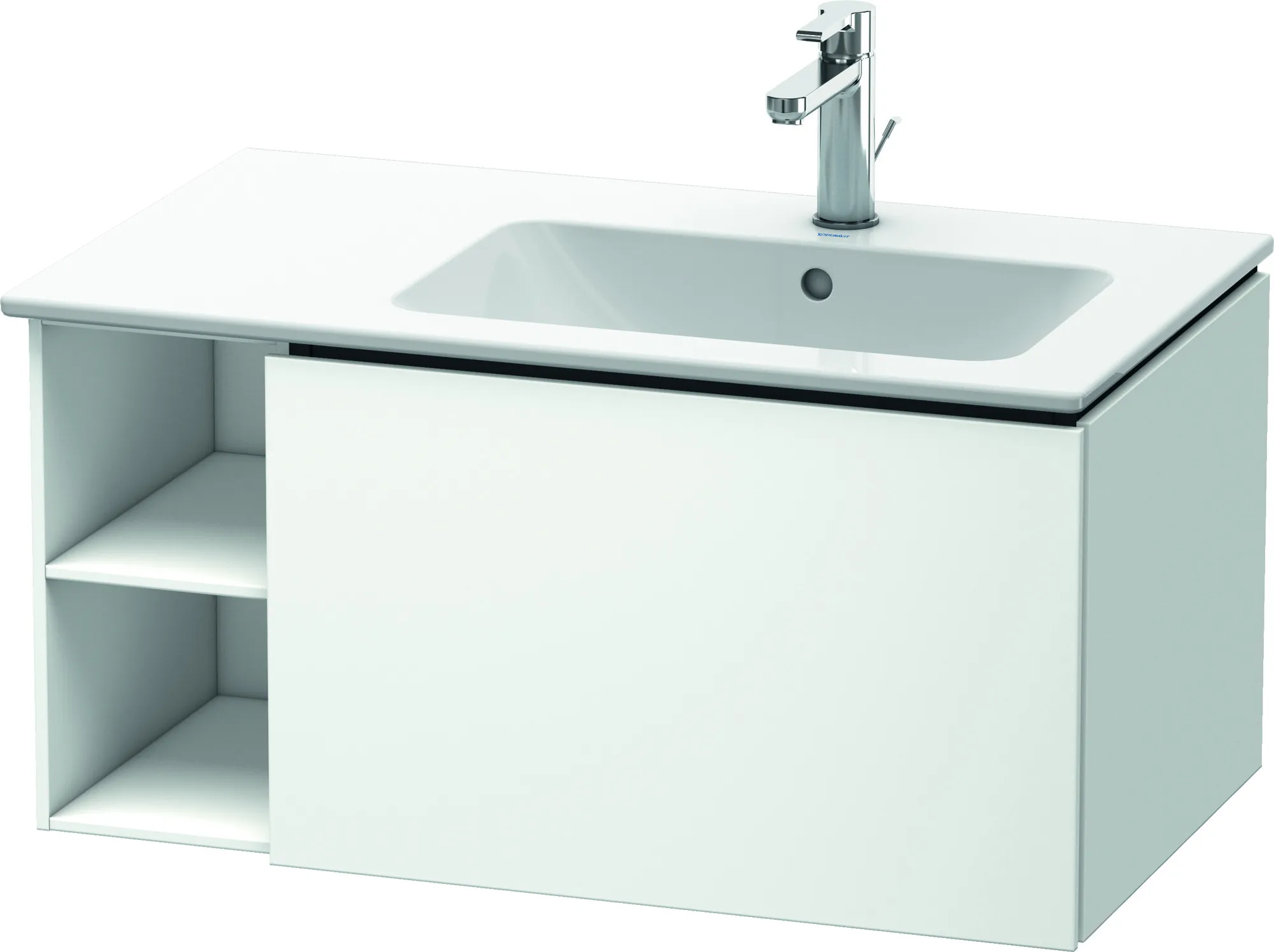 Duravit Waschtischunterschrank wandhängend „L-Cube“ 82 × 40 × 48,1 cm Weiß Supermatt