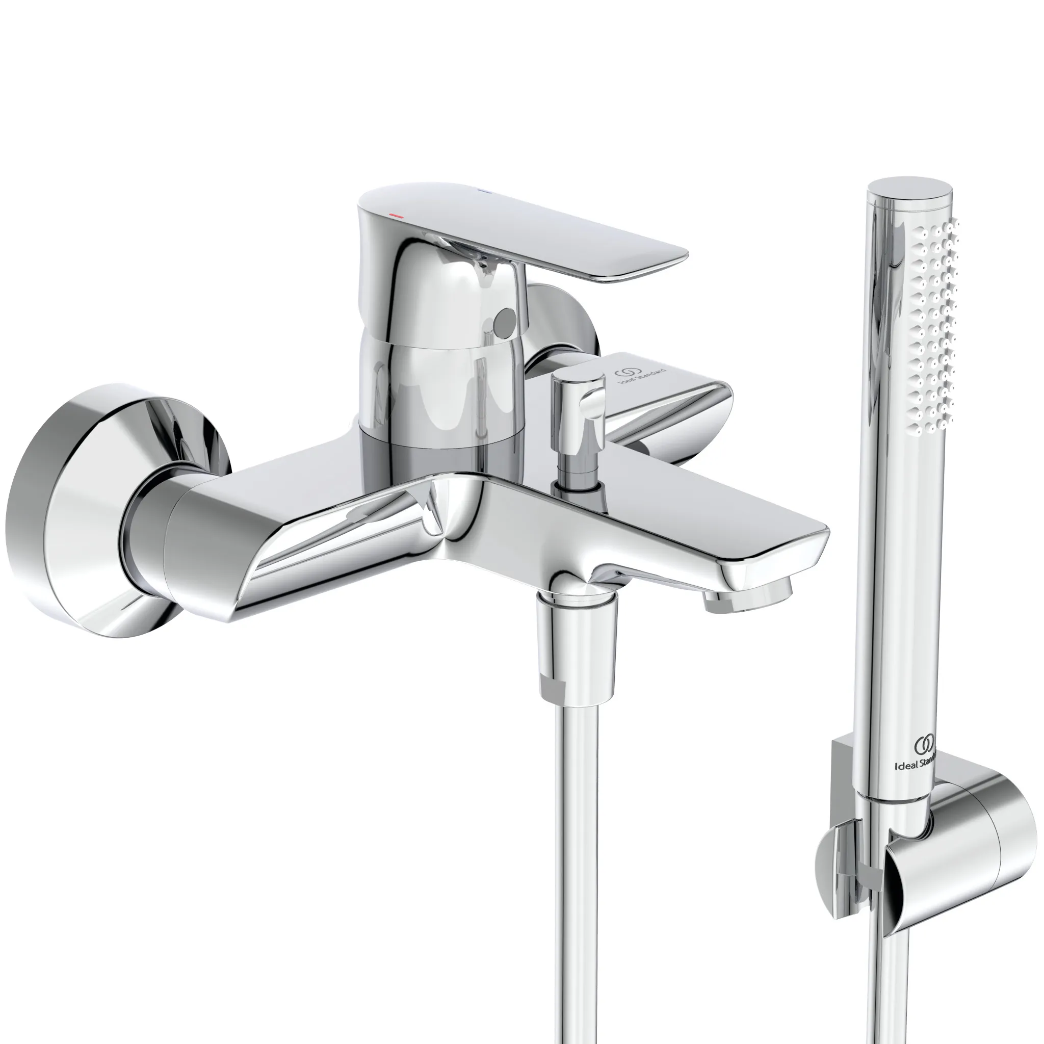 Badearmatur Aufputz Connect Air mit Handbrause-Set Ausladung 174mm Brushed Gold Badearmatur Aufputz Connect Air mit Handbrause-Set Ausladung 174mm Brushed Gold
