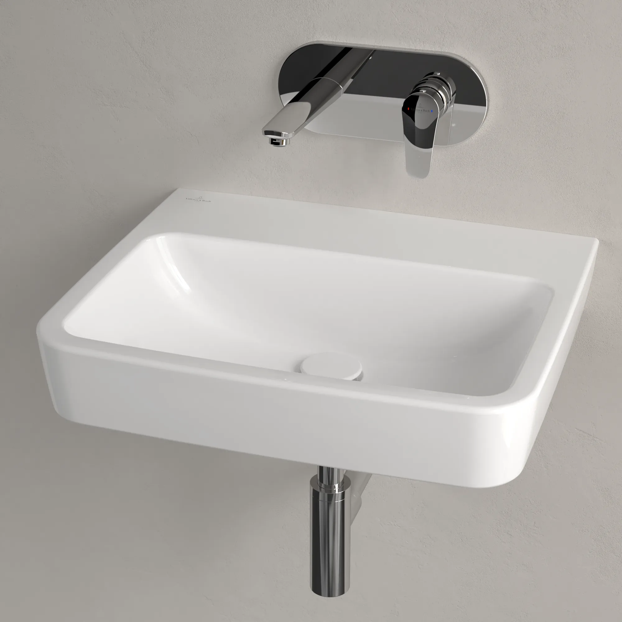 Villeroy & Boch Einbau-/Aufsatz Wandwaschtisch geschliffen „O.novo“ 550 × 460 × 175 mm, für Becken mittig, ohne Hahnlochbohrung in Weiß Alpin Villeroy & Boch Einbau-/Aufsatz Wandwaschtisch geschliffen „O.novo“ 550 × 460 × 175 mm, für Becken mittig, ohne Hahnlochbohrung in Weiß Alpin