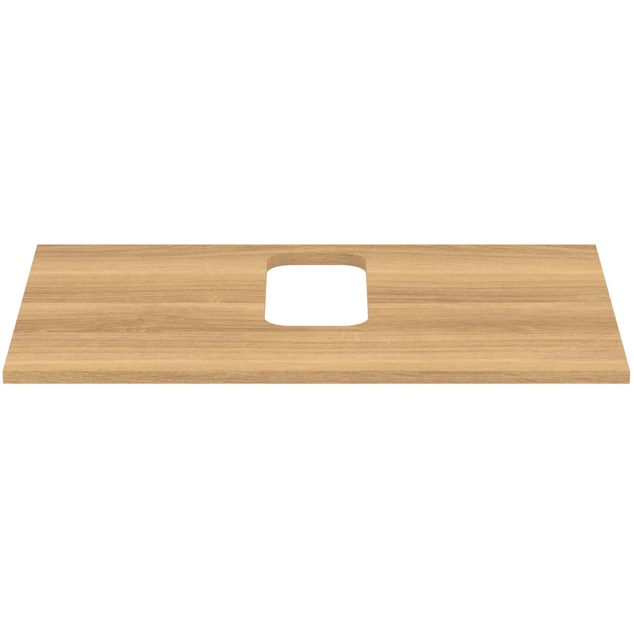 Waschtischplatte i.life B mittiger Ausschnitt für ein Wand-Waschtisch 802x507x18mm Weiß matt