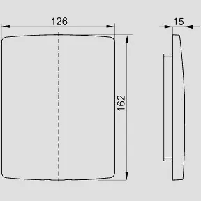 ABDECKPLATTE 126 X 162 MM, FÜR URINAL-ROHBAUKASTEN