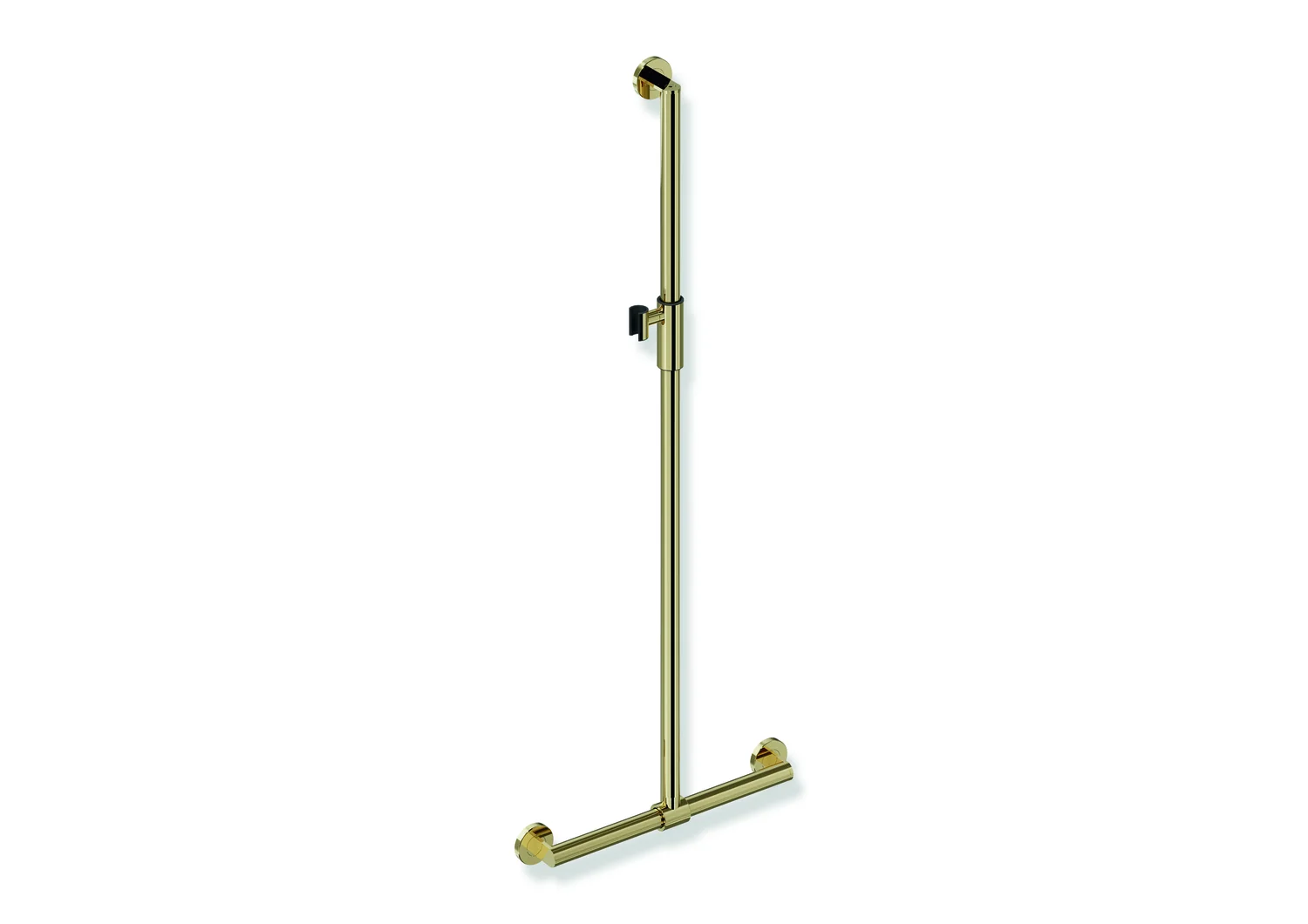HEWI Duschhandlauf System 900 PG93, Edelstahl PVD, magnetischer Brausehalter, 1250 mm