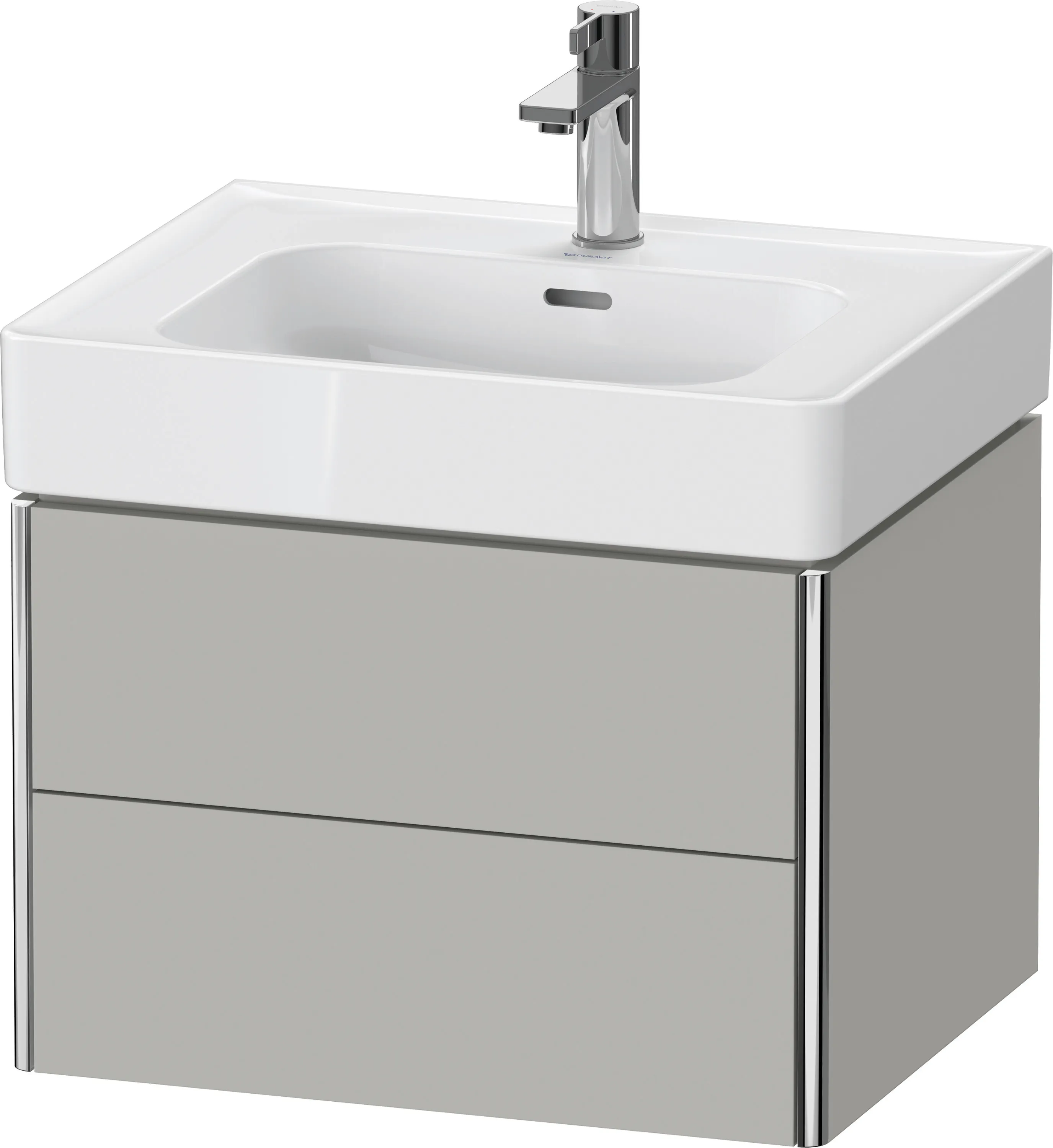 Duravit Waschtischunterschrank wandhängend „XSquare“ 58,4 × 39,7 × 47 cm in Betongrau Matt