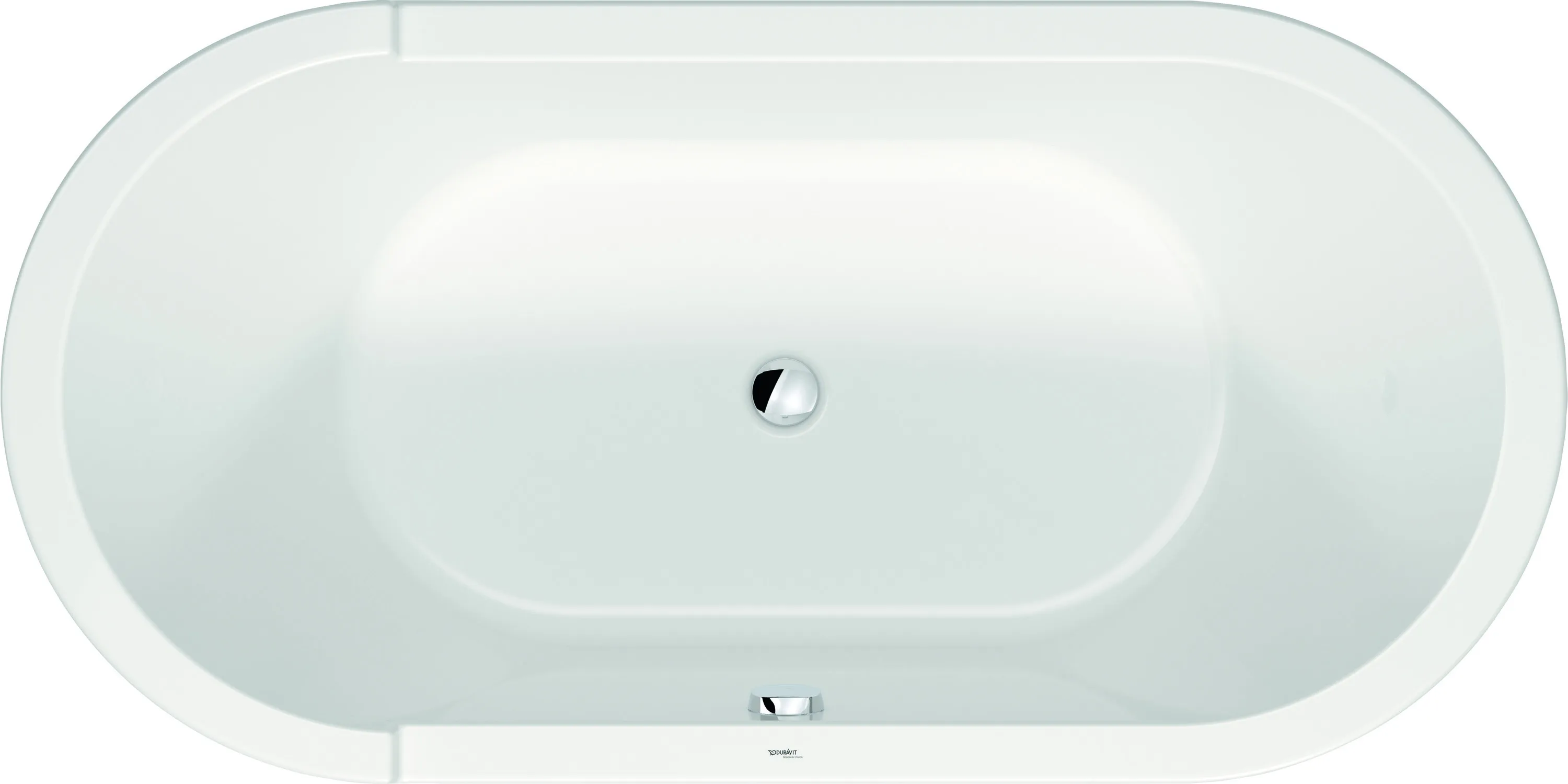 Duravit Badewanne „Starck“ freistehend oval 1600 × 800 mm, Mittelablauf in Weiß Duravit Badewanne „Starck“ freistehend oval 1600 × 800 mm, Mittelablauf in Weiß