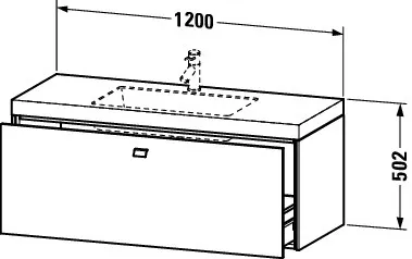 Duravit Waschtischunterschrank wandhängend „Brioso“ 120 × 50,2 × 48 cm in Leinen