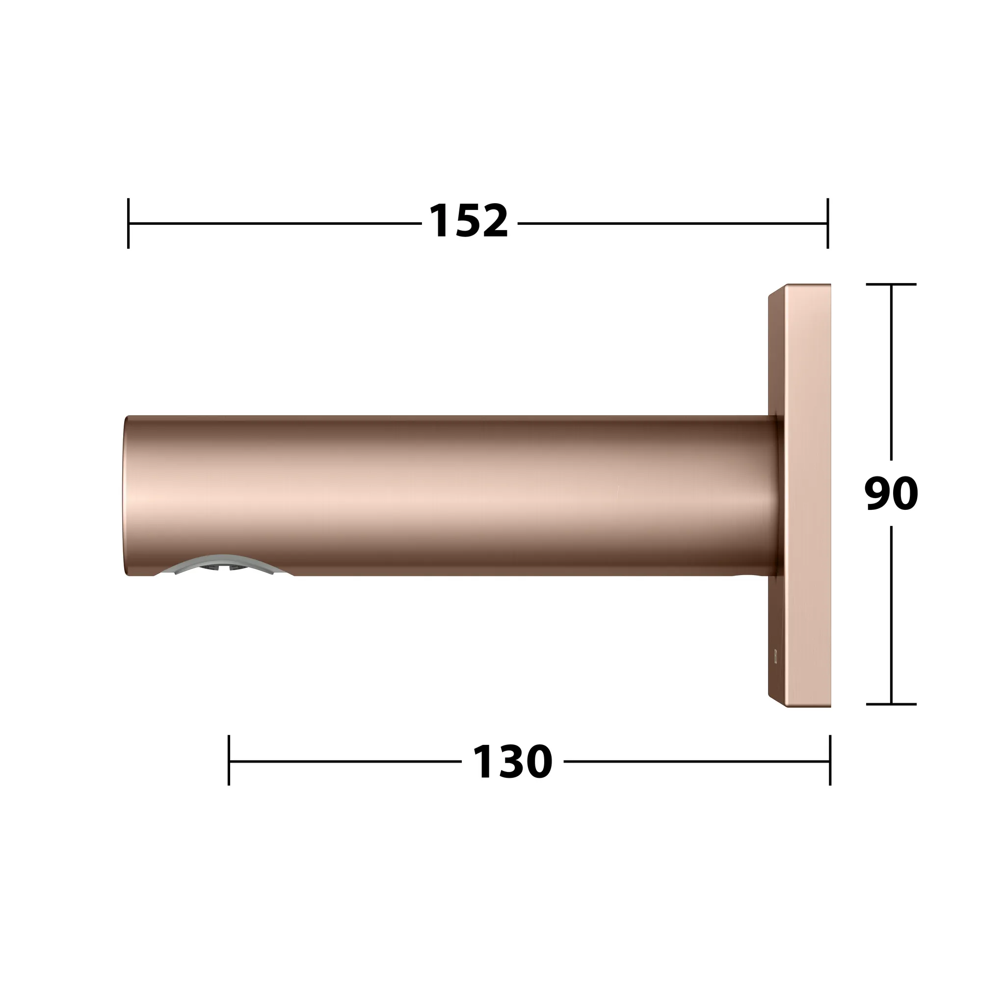 IXMO Wanneneinlauf DN15 Ausladung 130 mm Rotgold gebürstet