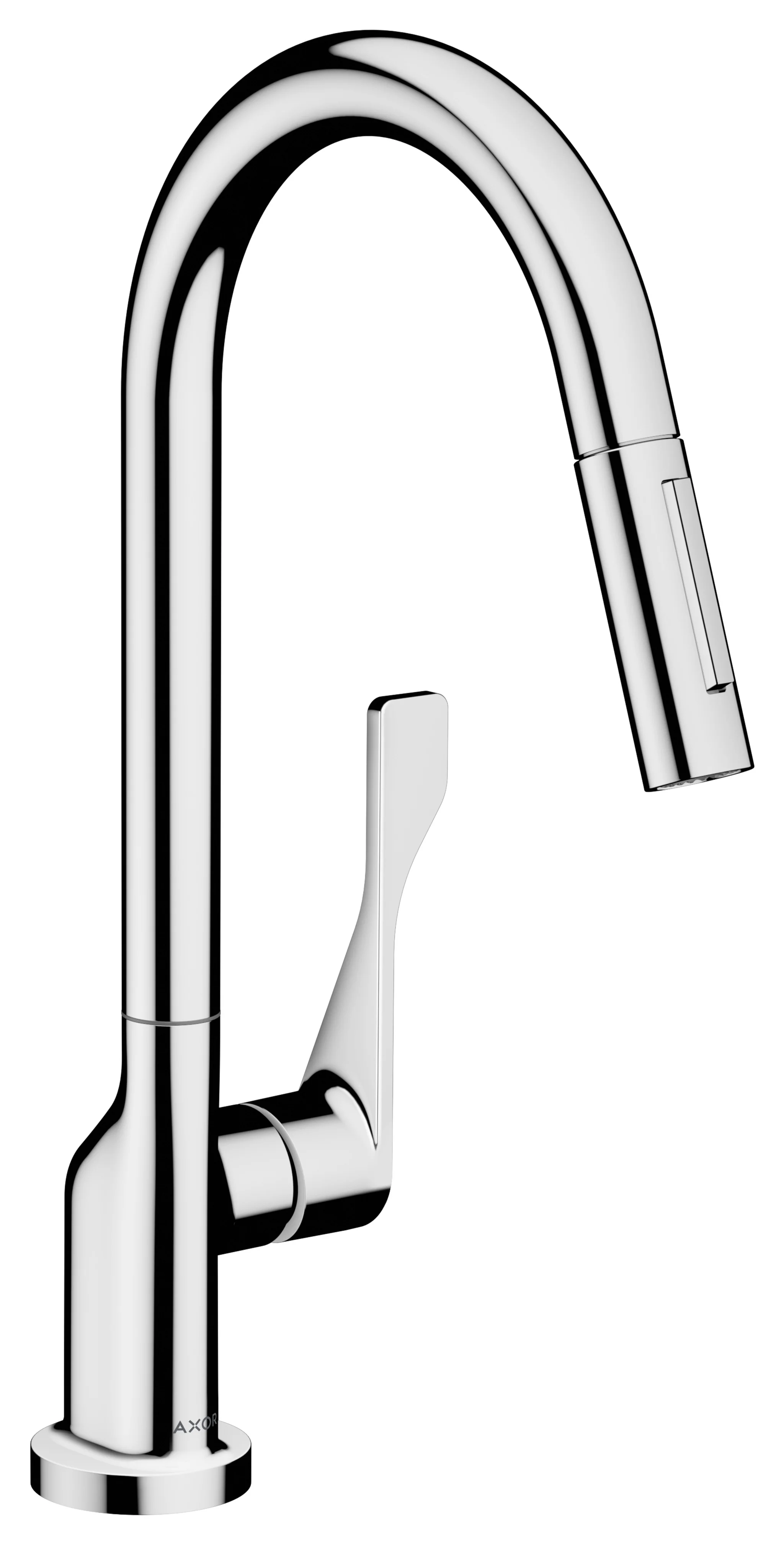 Hansgrohe Axor Citterio Spültischmischer chrom mit Ausziehbrause, ComfortZone 250, Schwenkbereich 110° oder 150°, Laminarstrahl, arretierbar, MagFit Halterung, Quick-Connect Schlauch, max. Durchfluss 9,2 l/min, Keramikmischsystem, Temperaturbegrenzung, R