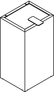 Hygieneabfallbehälter, Edelstahl, spiegelpoliert, Fassungsvermögen ca. 6 Liter, Breite 160 mm, Höhe 290 mm, Tiefe 140 mm, Wandmontage