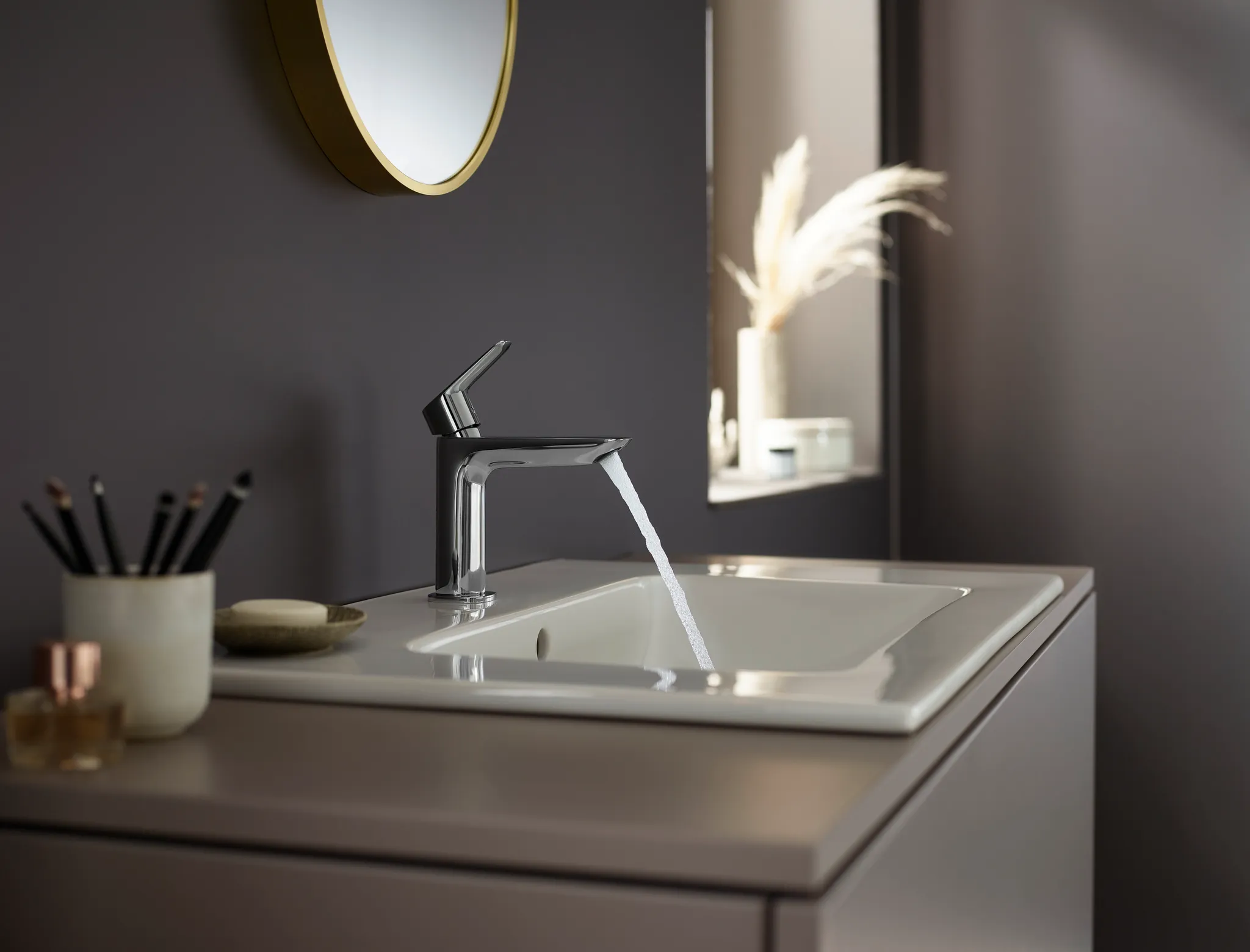 Hansgrohe Logis Einhebel-Waschtischmischer 110 Fine mit Push-Open Ablaufgarnitur, Chrom Hansgrohe Logis Einhebel-Waschtischmischer 110 Fine mit Push-Open Ablaufgarnitur, Chrom