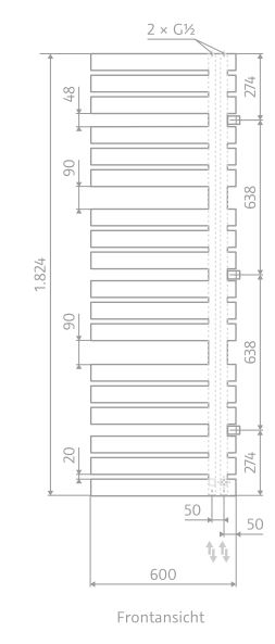 HSK Design-Handtuchwärmer „Yenga“ Elektrobetrieb 60 × 182,4 cm in Weiß HSK Design-Handtuchwärmer „Yenga“ Elektrobetrieb 60 × 182,4 cm in Weiß