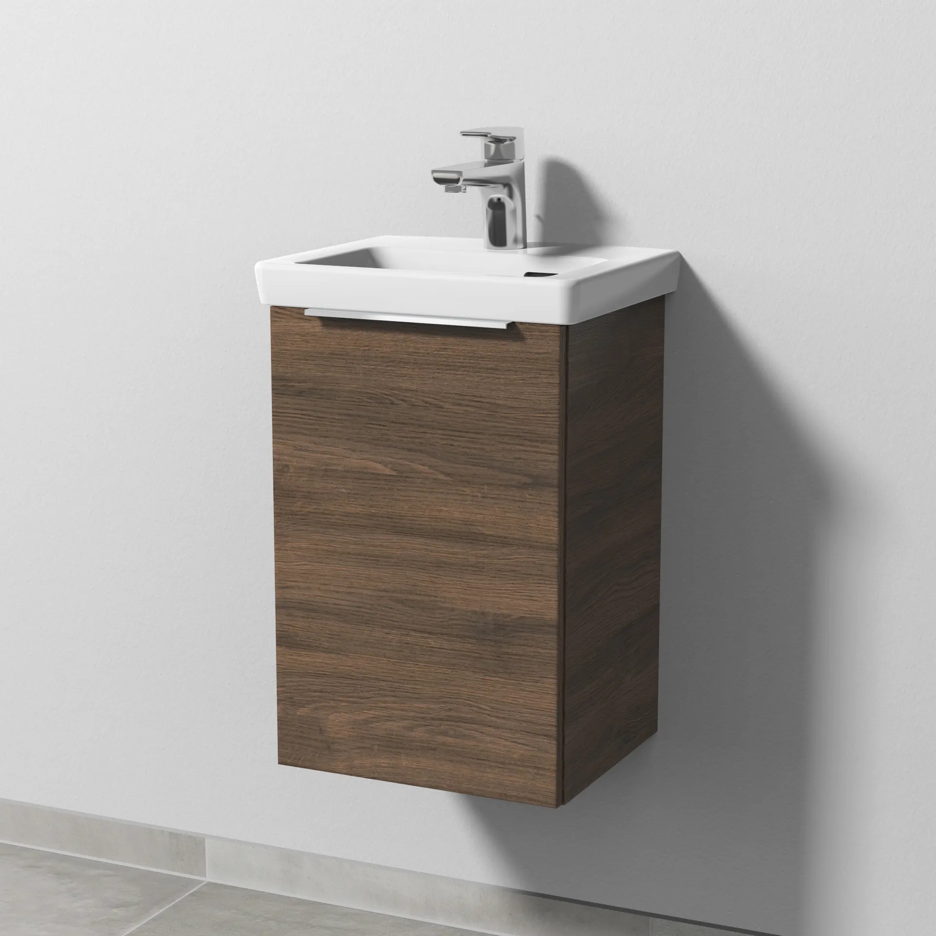 Sanipa Waschtischunterschrank „3way“ 335 × 517 × 293 mm in Eiche Arizona, Anschlag links