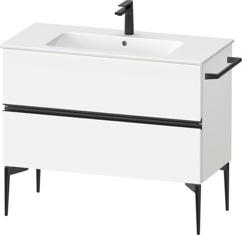 Duravit Waschtischunterschrank „Sivida“ 101 × 59,1 × 47,7 cm in Weiß Matt, Weiß Matt