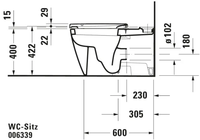 Duravit WC-Sitz „Starck 2“ 37,2 × 49 × 5,1 cm