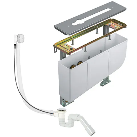 Wannenrand Montageeinheit für 3Loch Armaturen chrom Wannenrand Montageeinheit für 3Loch Armaturen chrom