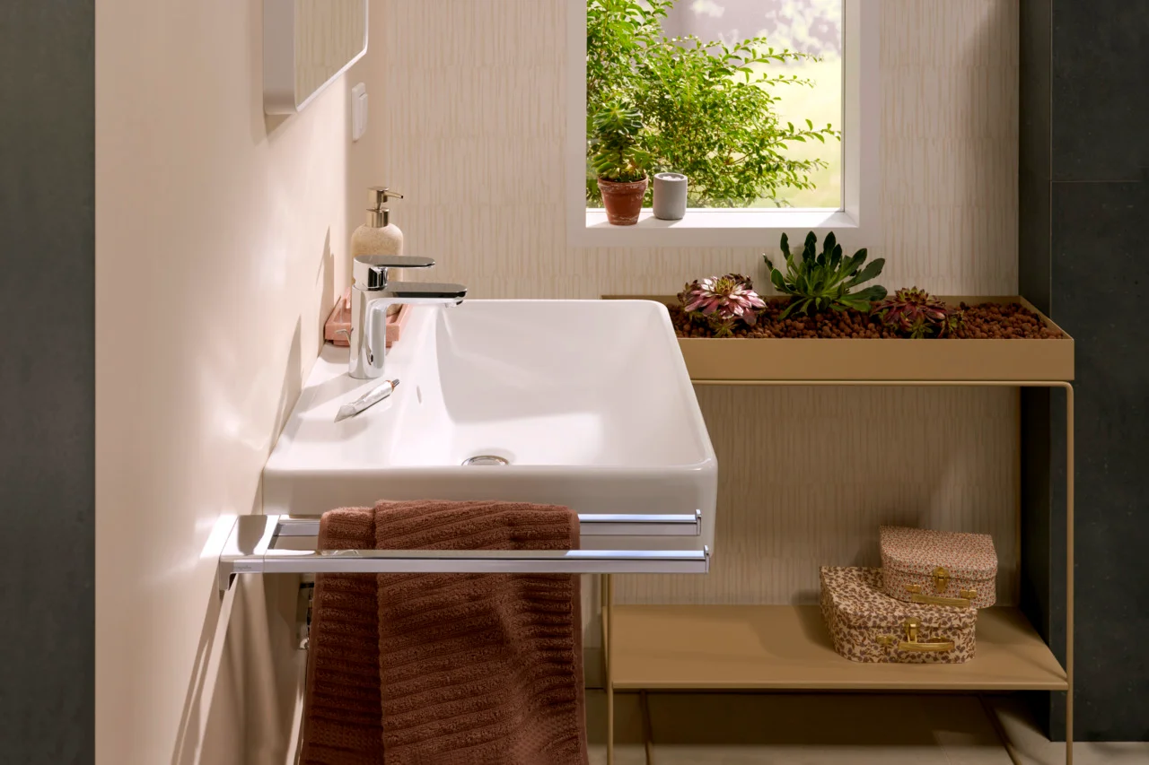 Hansgrohe Waschtisch Xanuia Q, weiß, 600x480 mm, wandhängend mit Hahnloch und Überlauf