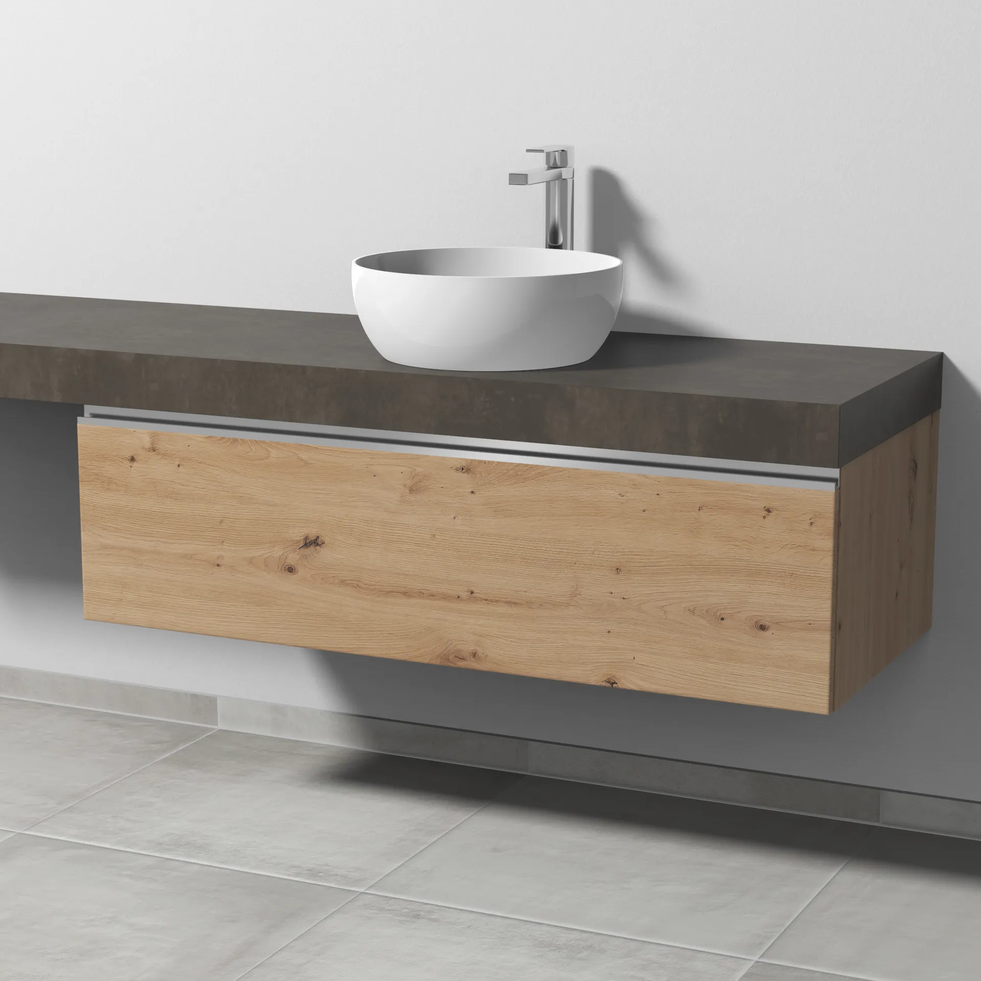 Sanipa Waschtischunterschrank „2morrow“ 1200 × 340 × 520 mm in Eiche Natural-Touch