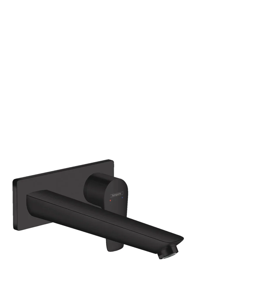 Hansgrohe Talis E Einhebel-Waschtischmischer Unterputz, mattschwarz, Ausladung 225 mm