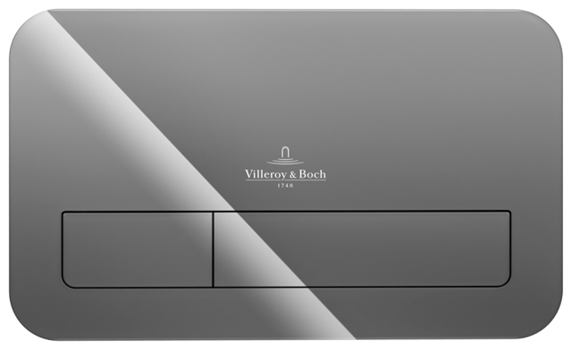 WC-Betätigungsplatte ViConnect Installationssysteme 922400, 179 x 75 x 276 mm, 2-Mengen-Spülung, Glass Glossy Grey