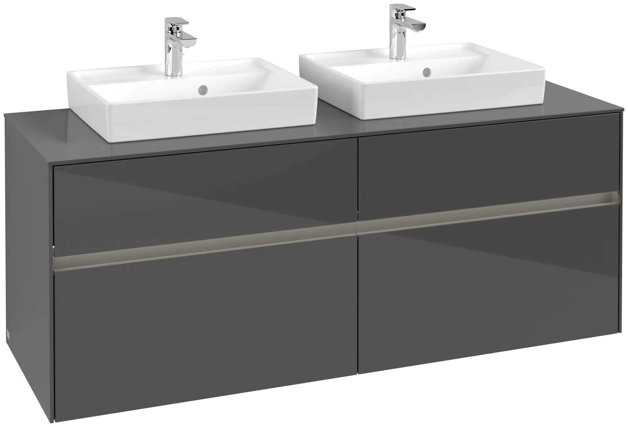 Villeroy & Boch Collaro Waschbeckenunterschrank C076B0 Glossy Grey