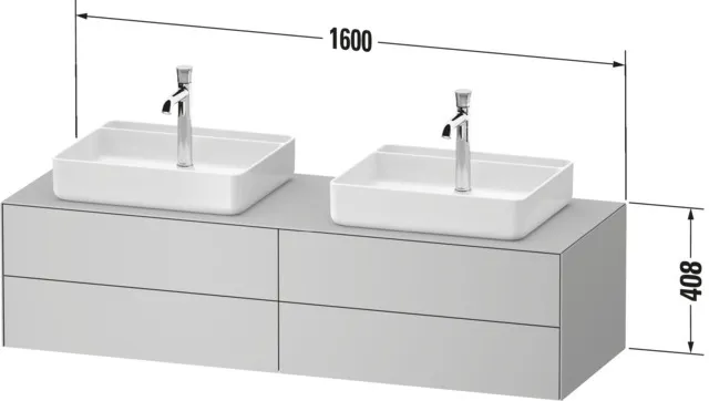 Duravit Waschtischunterschrank „White Tulip“ in, mit Beleuchtung