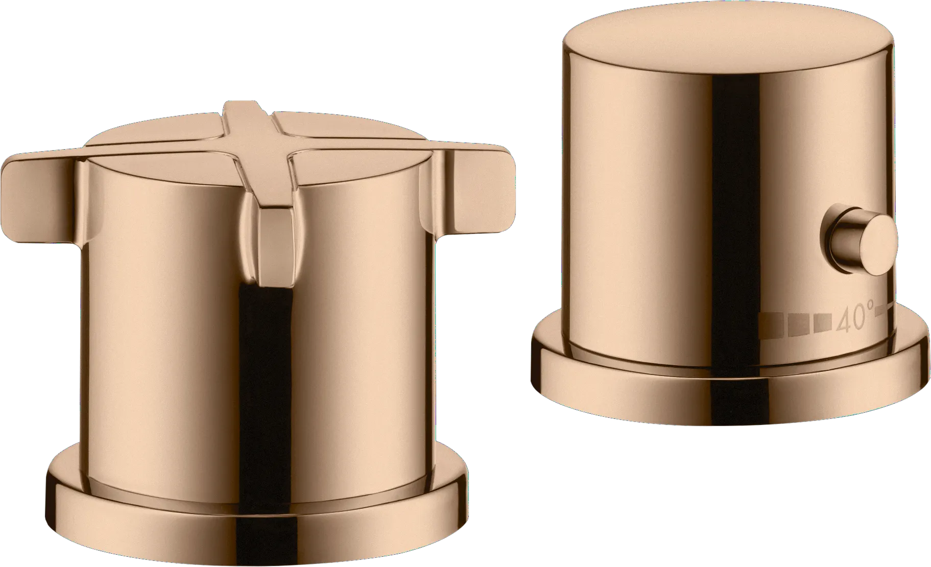 Hansgrohe AXOR Citterio E 2-Loch Wannenrandarmatur mit Thermostat, Polished Red Gold