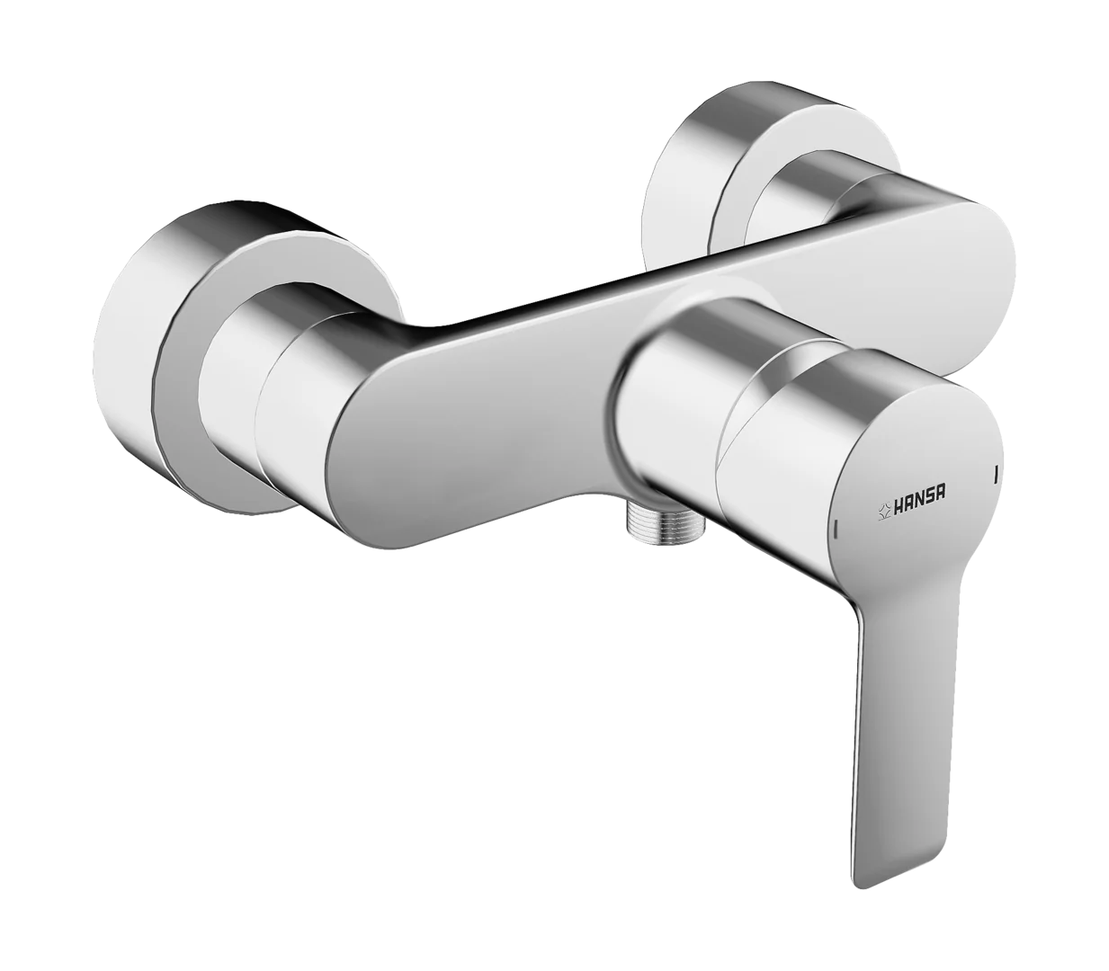 HansaLIGNA Einhebelmischer Brausebatterie HansaLIGNA 0667 DN15 Chrom