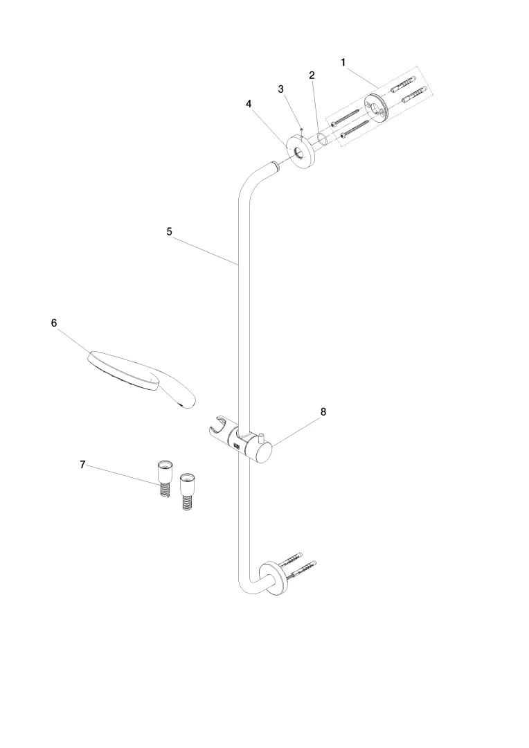 Dornbracht Duschgarnitur SERIENSPEZIFISCH Light Gold PVD, Brausekopf Ø120 mm, Durchfluss max. 15 l/min bei 3 Bar, Funktion ab 6,8 l/min, Kunststoffbrauseschlauch 1750 mm mit Verdrehschutz