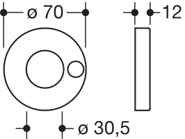 HEWI Kappe „System 900“ in Schwarz tiefmatt