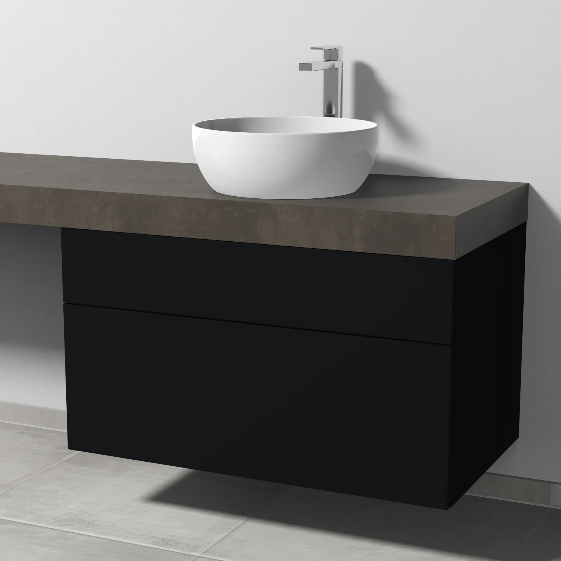 Sanipa Waschtischunterschrank „2morrow“ 900 × 510 × 520 mm in Schwarz (matt) Sanipa Waschtischunterschrank „2morrow“ 900 × 510 × 520 mm in Schwarz (matt)