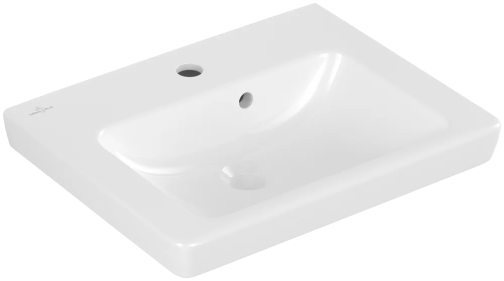 Villeroy & Boch Handwaschbecken Subway 2.0, 500x400x140 mm, weiß Alpin, glänzend, mit Überlauf, für 1-Loch-Armatur Villeroy & Boch Handwaschbecken Subway 2.0, 500x400x140 mm, weiß Alpin, glänzend, mit Überlauf, für 1-Loch-Armatur