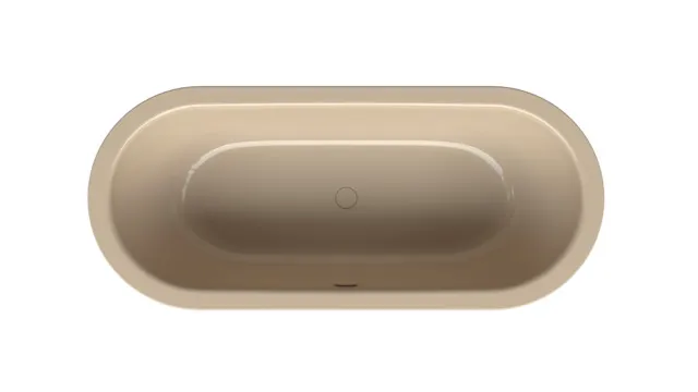 Bette BetteStarlet Flair Oval Badewanne, 1680 x 730 mm, Bahama beige, 2-Sitzer, Einbau, glasierter Titan-Stahl