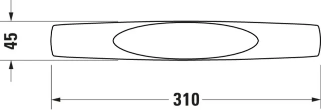 Duravit Badewannengriff 792804 31,1 cm in chrom