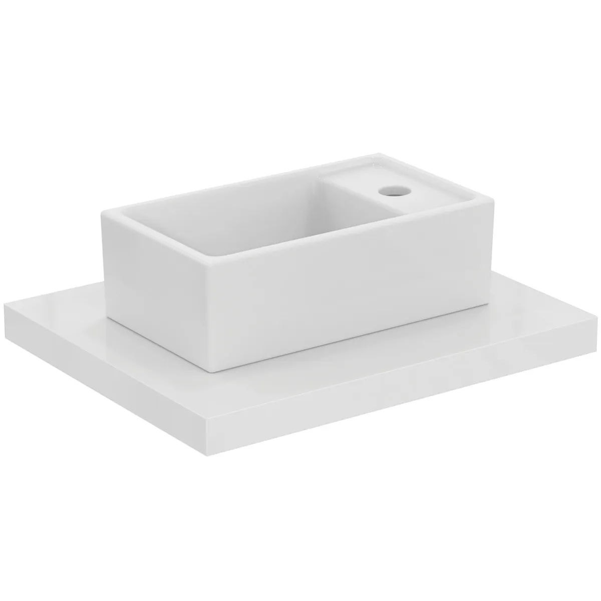 Waschbecken „i.lifeS“ 37 × 21 × 12 cm, Hahnlochposition rechts Waschbecken „i.lifeS“ 37 × 21 × 12 cm, Hahnlochposition rechts