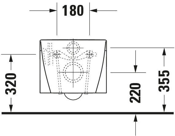 Wand-Tiefspül-WC „Starck 2“ 37,5 × 33,5 × 62 cm