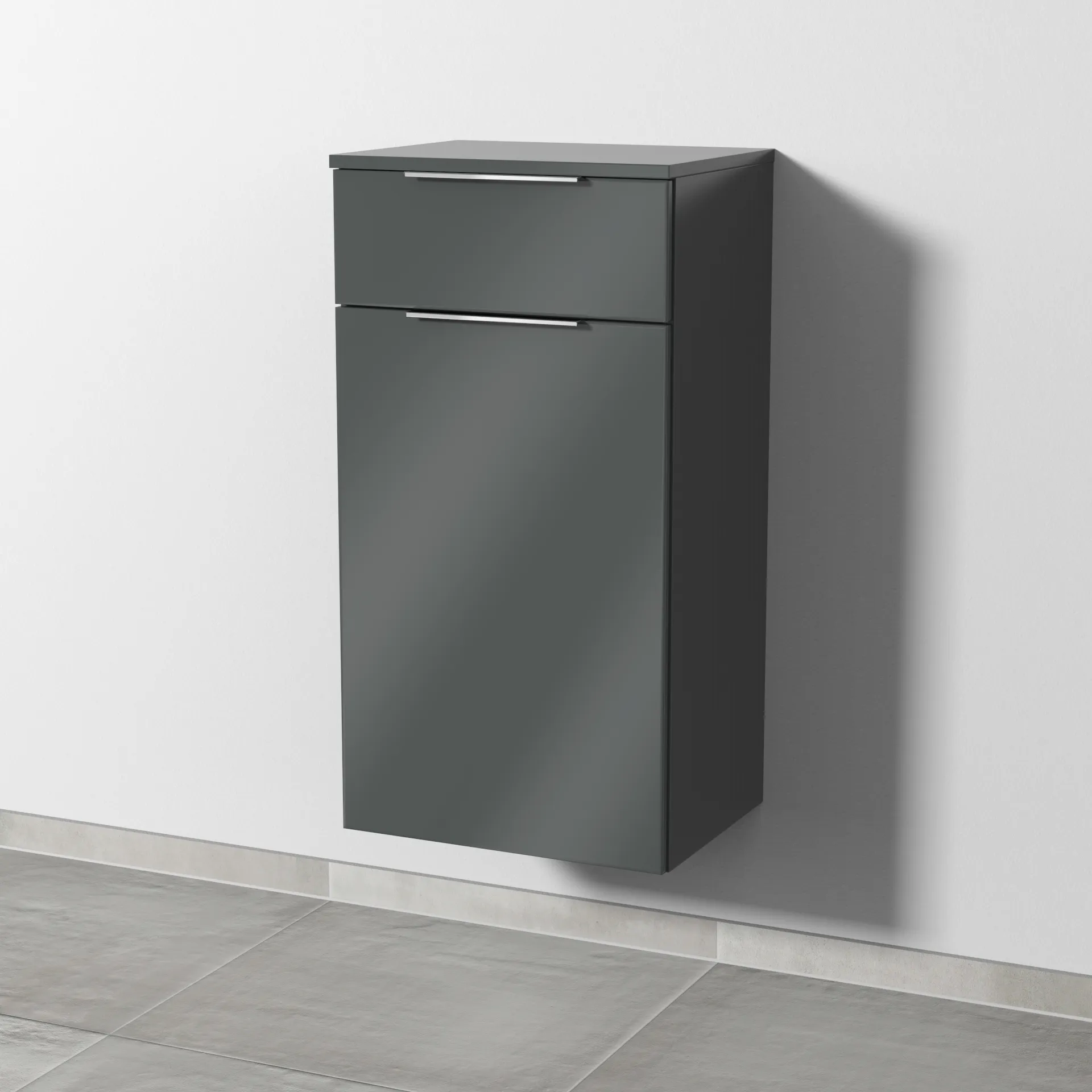 Sanipa Mittelschrank „3way“ 450 × 850 × 345 mm in Anthrazit (glanz)